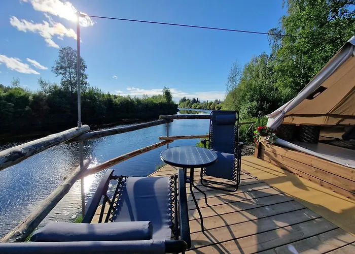 Luksusowy namiot Sunset Glamping - Luksustelttamajoitus Powerparkin Laehellae Voltti